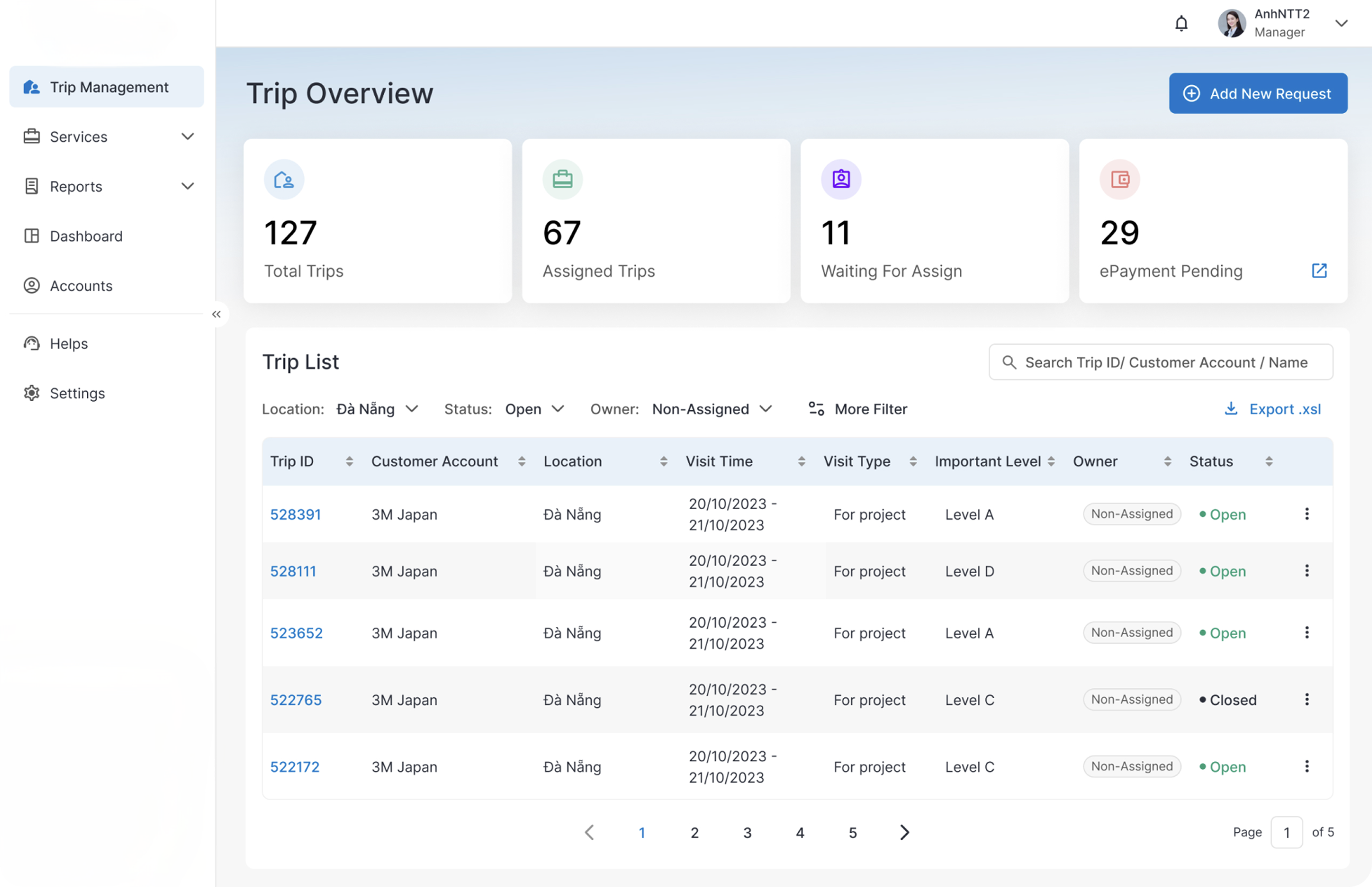 Customer visit management case study cover — the redesigned trip overview